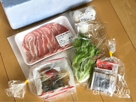 ヨシケイから届いたクイックダイニングコースの食材例の写真